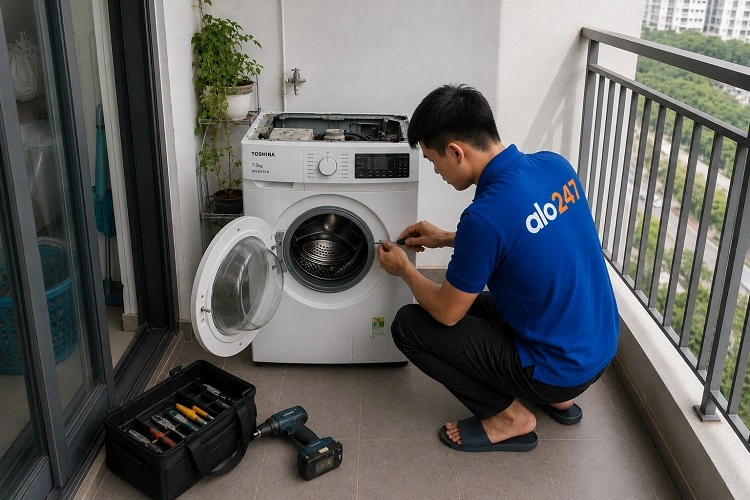 Thợ alo247 sửa chữa máy giặt tại nhà Nghĩa Đô