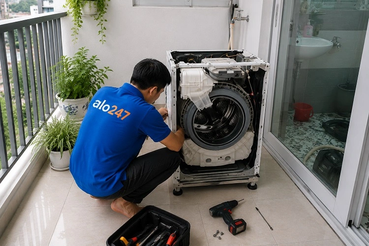 Thợ alo247 sửa chữa máy giặt tại nhà Tương Mai