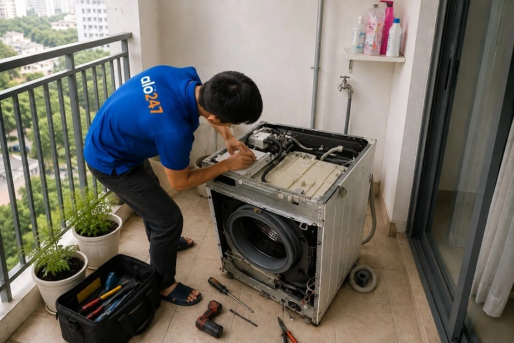 Thợ alo247 sửa chữa máy giặt tại nhà Yên Sở