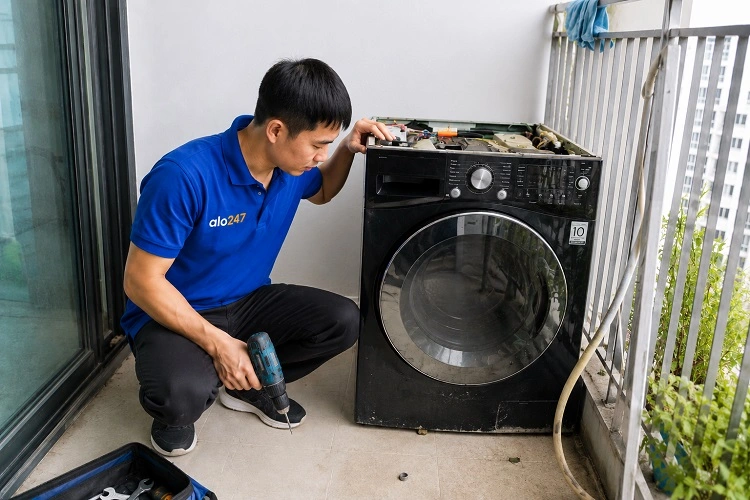 Thợ alo247 sửa chữa máy giặt tại nhà ở Kim Liên