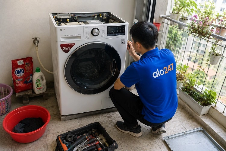 Thợ alo247 sửa chữa máy giặt tại nhà ở Láng