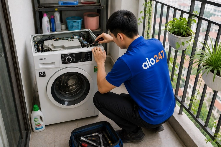 Thợ alo247 sửa chữa máy giặt tại nhà ở Lĩnh Nam