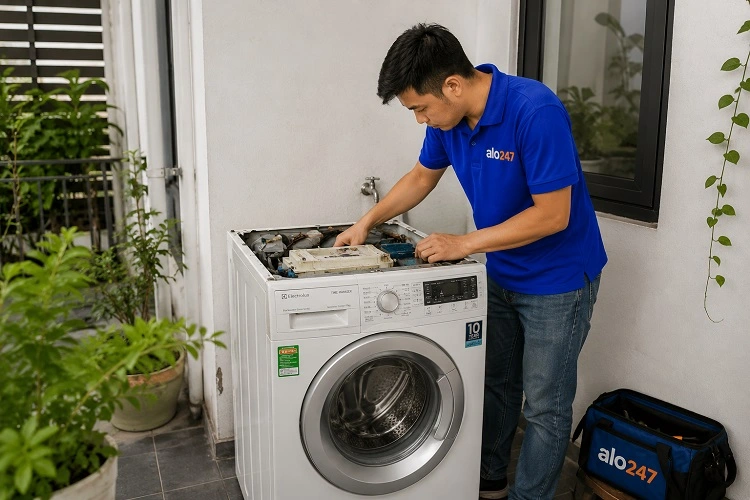 Thợ alo247 sửa máy giặt tại Bồ Đề