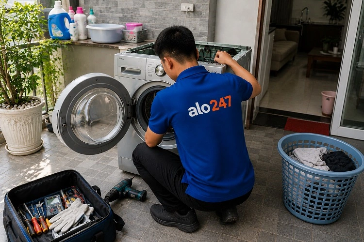 Thợ alo247 sửa máy giặt tại Khương Đình