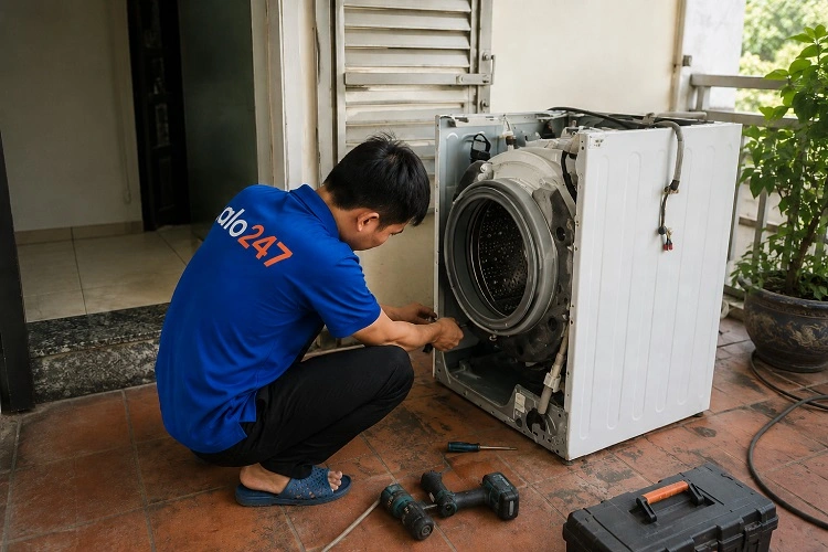 Thợ alo247 sửa máy giặt tại Kiến Hưng