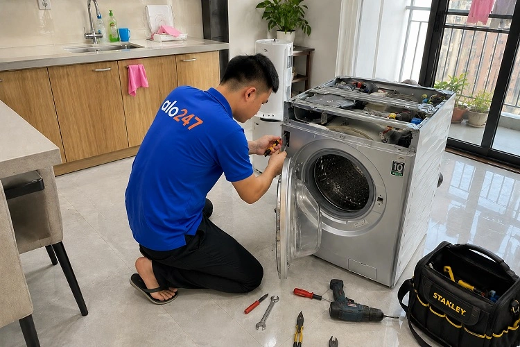 Thợ alo247 sửa máy giặt tại Mê Linh