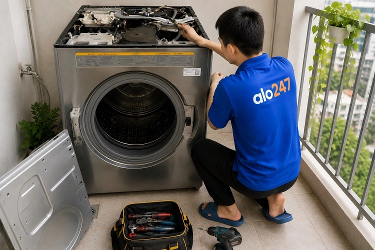 Thợ alo247 sửa máy giặt tại Ngọc Hà