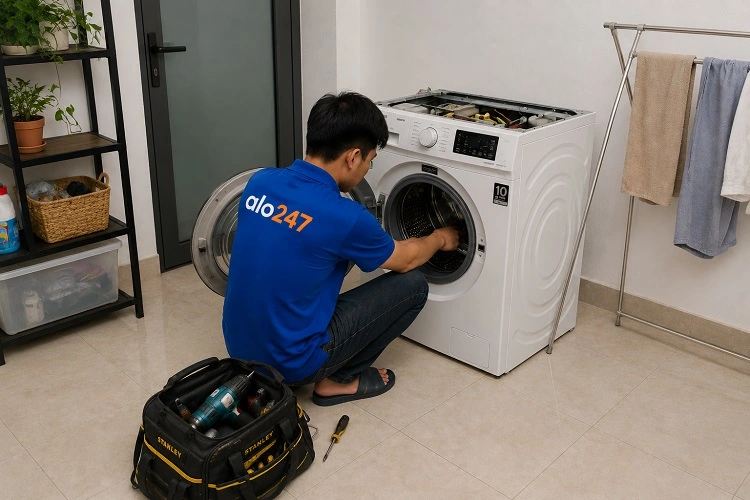 Thợ alo247 sửa máy giặt tại nhà Ngọc Hồi