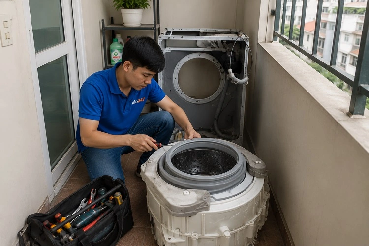 Thợ alo247 sửa máy giặt tại Tây Mỗ