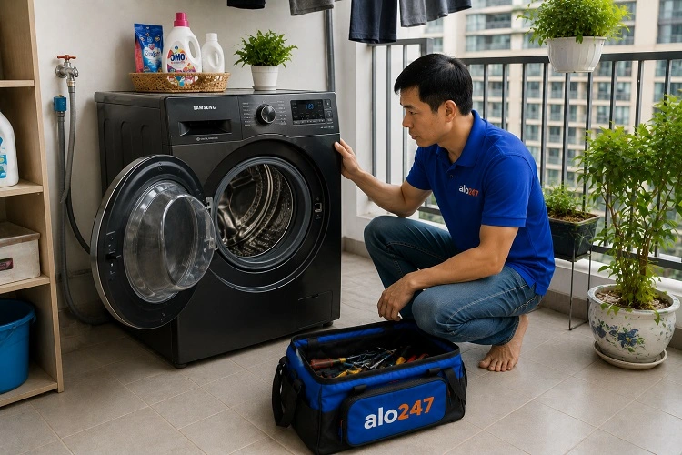 Thợ alo247 sửa máy giặt tại nhà Bồ Đề