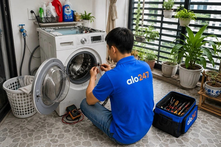 Thợ alo247 sửa máy giặt tại nhà Đại Mỗ