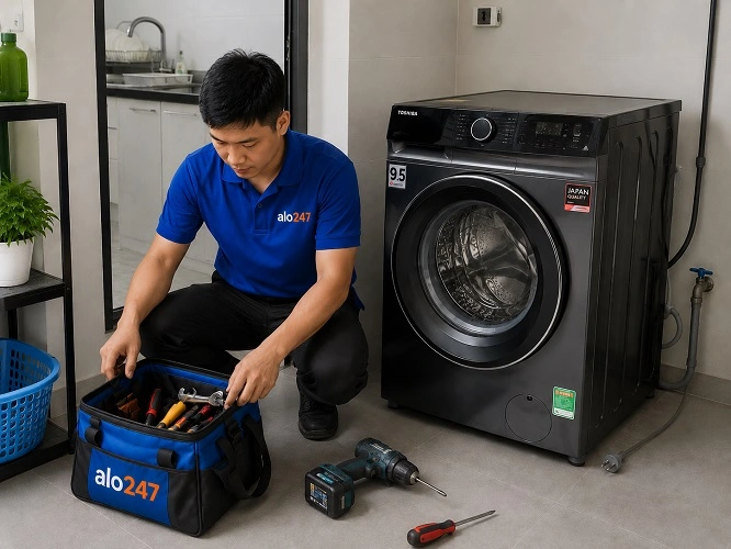 Thợ alo247 sửa máy giặt tại nhà Kiến Hưng