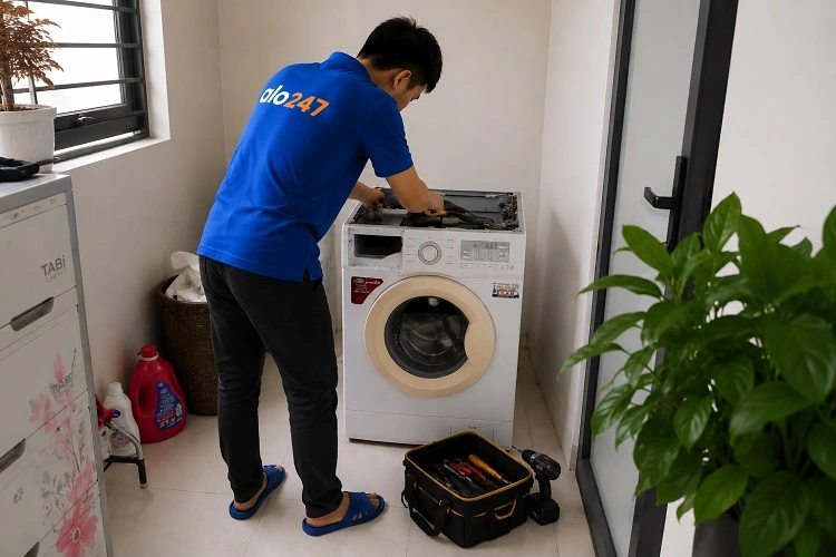 Thợ alo247 sửa máy giặt tại nhà Phú Thượng