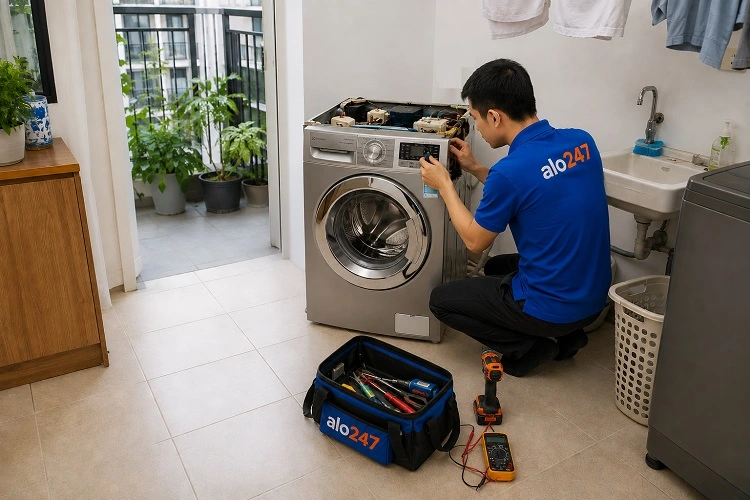 Thợ alo247 sửa máy giặt tại nhà Phúc Lợi