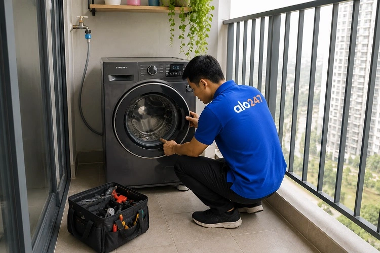 Thợ alo247 sửa máy giặt tại nhà Sóc Sơn