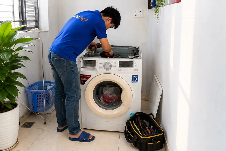 Thợ alo247 sửa máy giặt tại nhà Tây Tựu