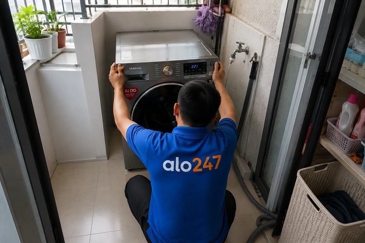 Thợ alo247 sửa máy giặt tại nhà Thượng Cát