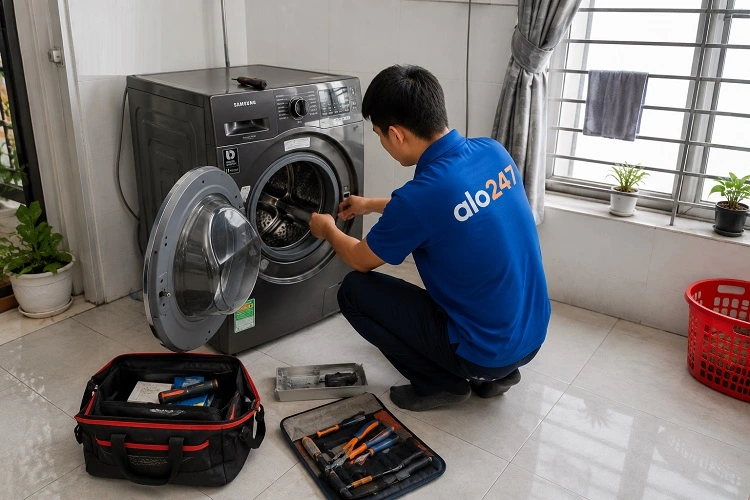 Thợ alo247 sửa máy giặt tại nhà ở Văn Miếu