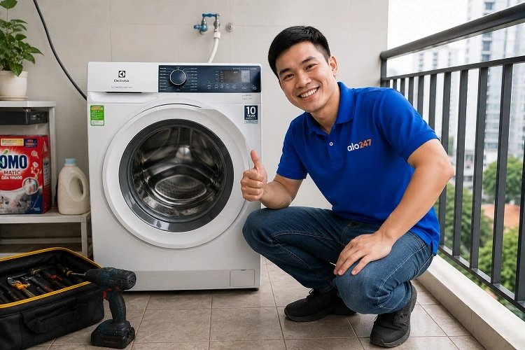 Thợ alo247 sửa máy giặt uy tín tại Ngọc Hà