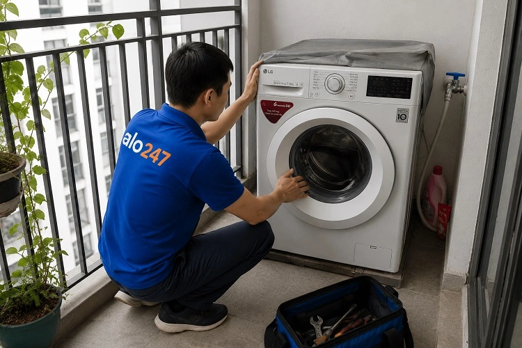 Thợ alo247 sửa máy giặt uy tín tại Ô chợ Dừa