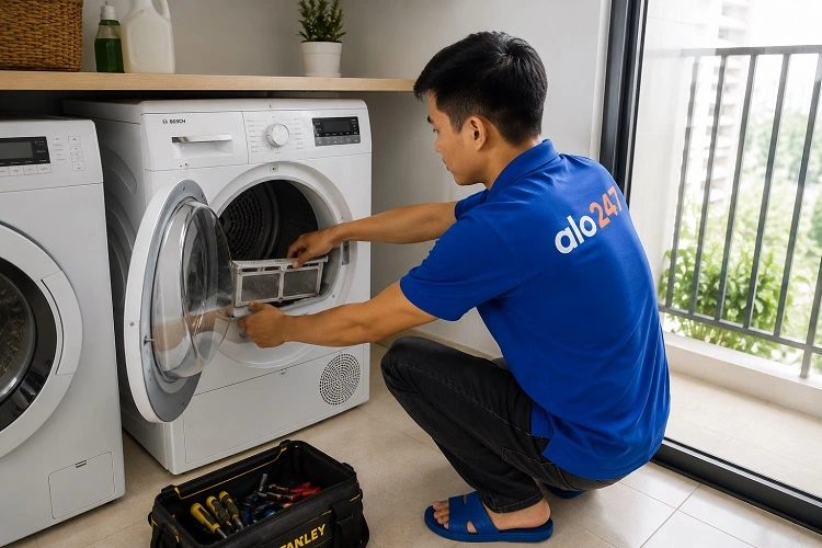Thợ alo247 sửa máy sấy quần áo Bosch