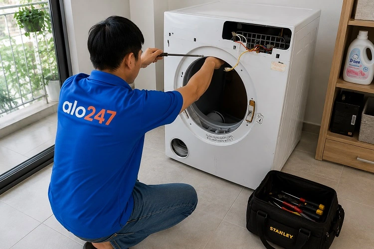 Thợ alo247 sửa máy sấy quần áo Electrolux tại nhà