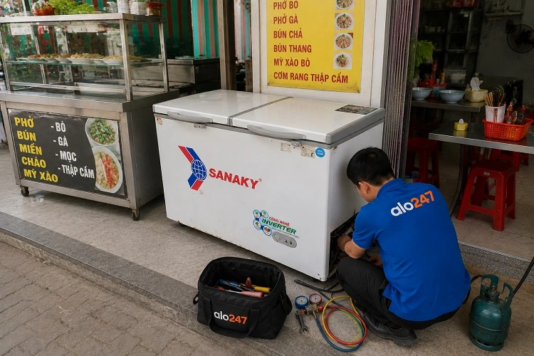 Thợ alo247 sửa tủ đông Sanaky