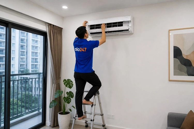 Thợ alo247 vệ sinh bảo dưỡng điều hoà Toshiba