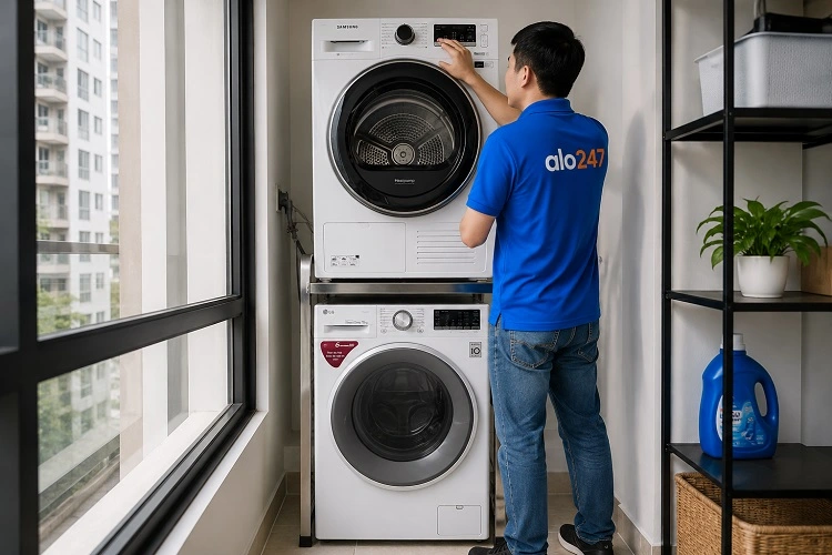 alo247 sửa chữa máy sấy quần áo Samsung uy tín