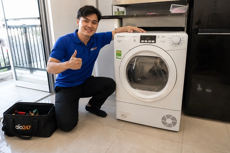 alo247 sửa máy sấy quần áo Candy tại Hà Nội