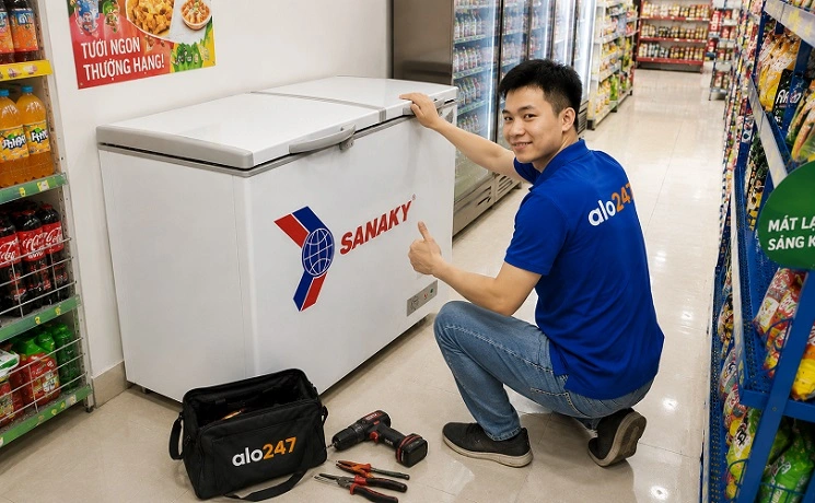 alo247 sửa tủ đông Sanaky uy tín