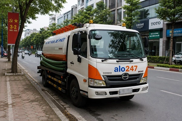 Alo247 Dịch vụ hút bể phốt trọn gói tại Liên Minh