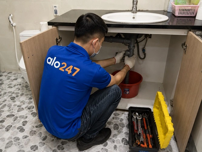 Alo247 Dịch vụ thông tắc bồn rửa chén bát triệt để uy tín tại Văn Miếu