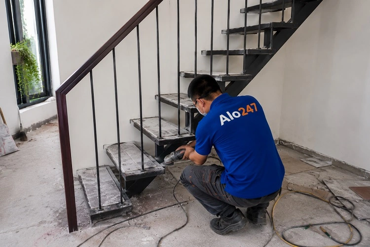Thợ alo247 sửa chữa thay thế mặt bậc cầu thang chuyên nghiệp tại Hà Nội