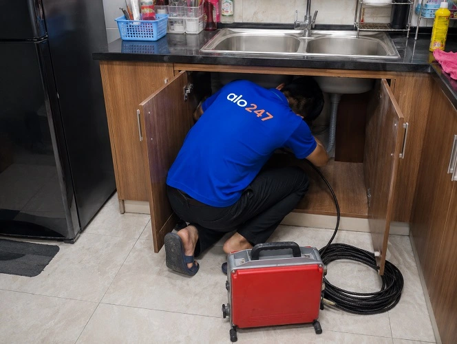 Thợ alo247 thông tắc bồn rửa bát chuyên nghiệp tại Bồ Đề