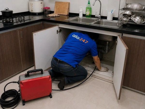 Thợ alo247 thông tắc bồn rửa bát chuyên nghiệp tại Đại Mỗ