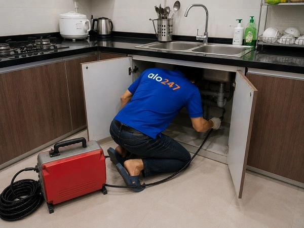 Thợ alo247 thông tắc bồn rửa bát chuyên nghiệp tại Dương Nội