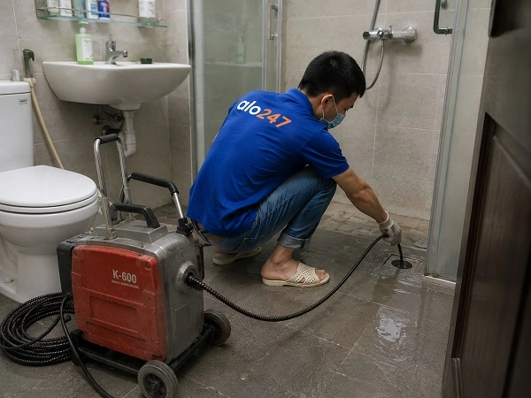Thợ alo247 thông tắc cống nhà vệ sinh chuyên nghiệp tại Tây Tựu