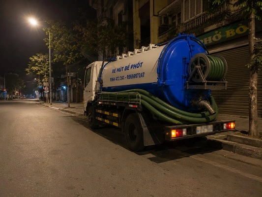 Xe bồn hút bể phốt chân không của alo247 tại An Khánh