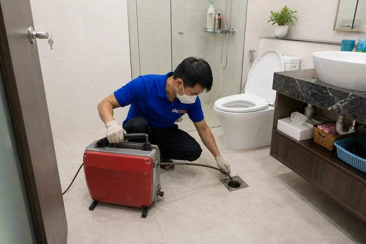 alo247 Dịch vụ thông tắc cống nhà vệ sinh tại Cưa Nam