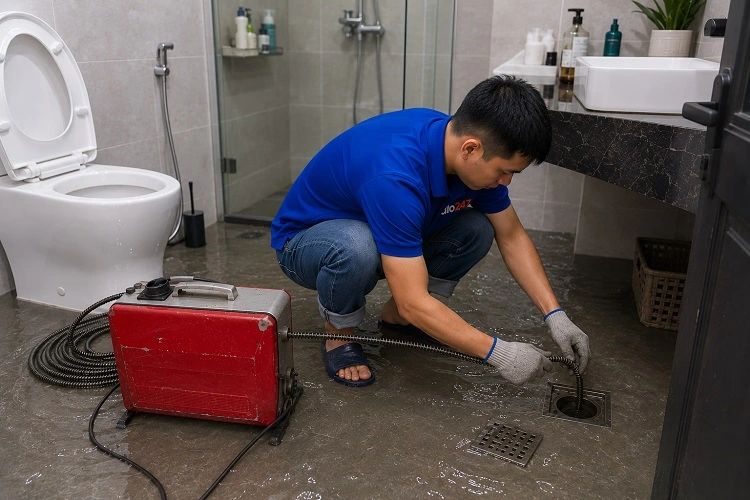 alo247 Dịch vụ thông tắc cống nhà vệ sinh tại Kim Liên