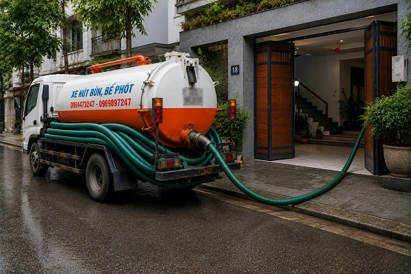 alo247 dịch vụ hút bể phốt trọn gói tại Hồng Vân