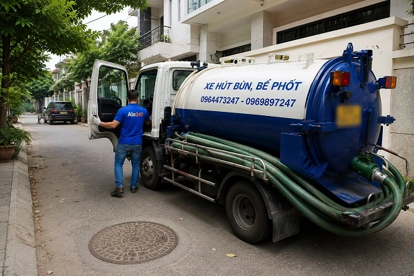 alo247 dịch vụ hút bể phốt trọn gói tại Khương Đình