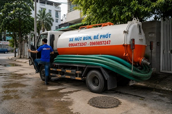 alo247 dịch vụ hút bể phốt trọn gói tại Ô chợ Dừa
