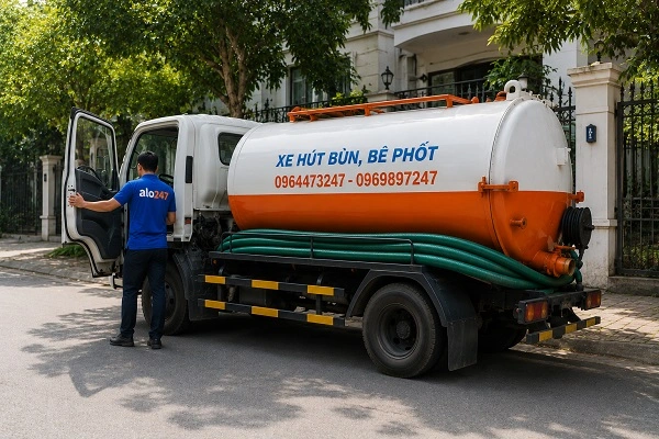alo247 dịch vụ hút bể phốt trọn gói tại Phương Liệt