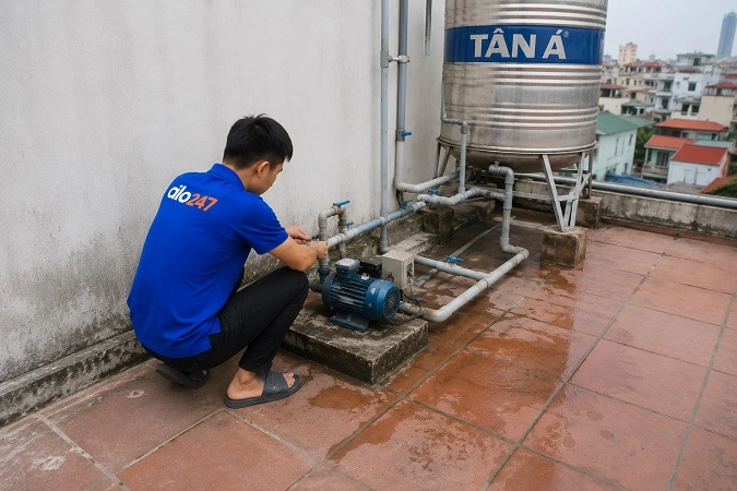 Alo247 dịch vụ sửa chữa máy bơm tận nơi tại Đại Mỗ