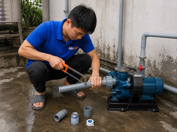 Alo247 dịch vụ sửa chữa máy bơm tận nơi tại Đông Anh