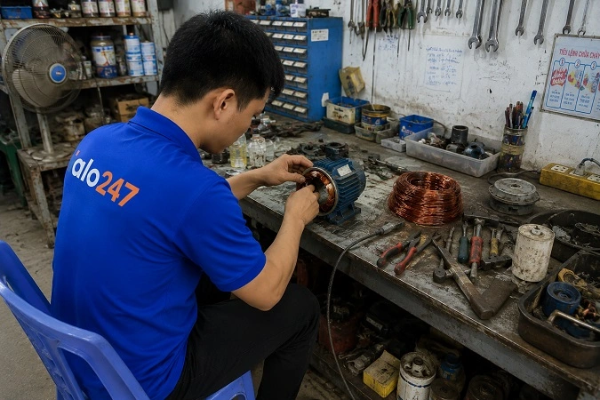 Alo247 dịch vụ sửa chữa máy bơm tận nơi tại  Giảng Võ