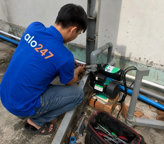 Alo247 dịch vụ sửa chữa máy bơm tận nơi tại Nội Bài