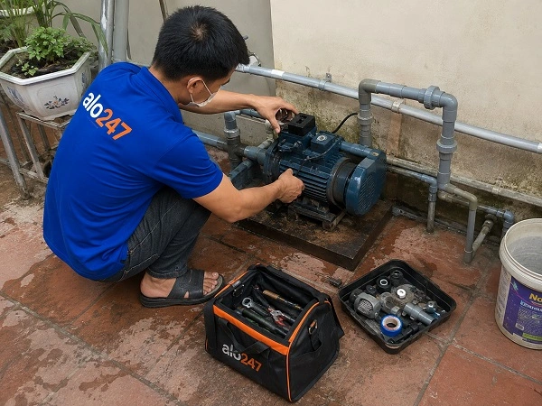 Alo247 dịch vụ sửa chữa máy bơm tận nơi tại Phú Thượng